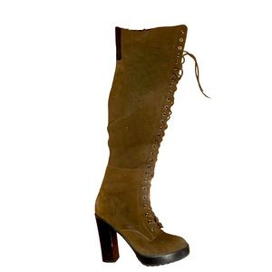 Aldo suede green lace up